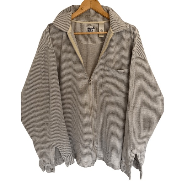 RIVER WASHED JEANS ZIPPERED JACKET SIZE LARGE - Picture 2 of 12